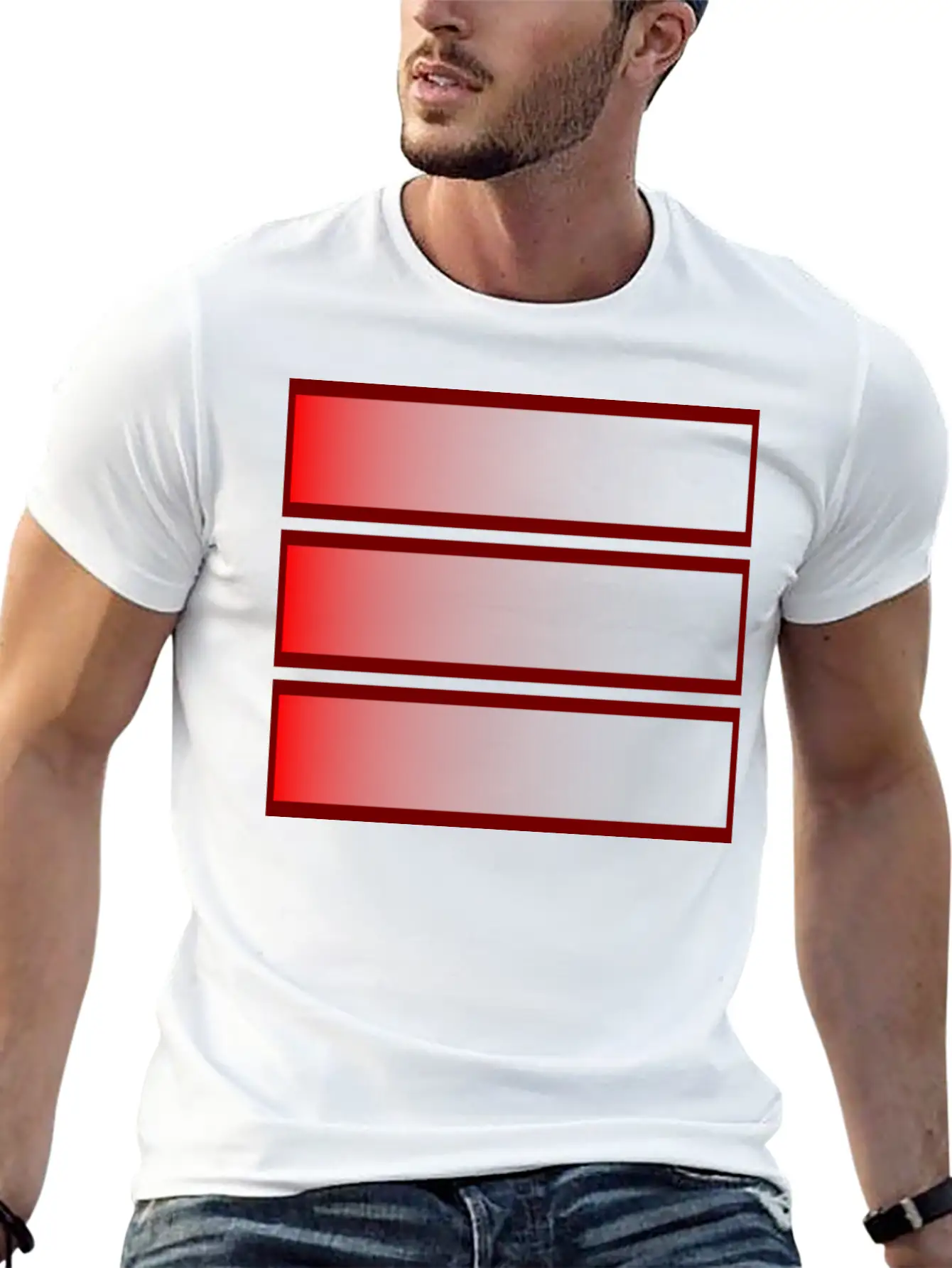 Simple Geometric Motif - Low Battery Timeless Short Sleeve Tee – Comfy And Minimalist Design