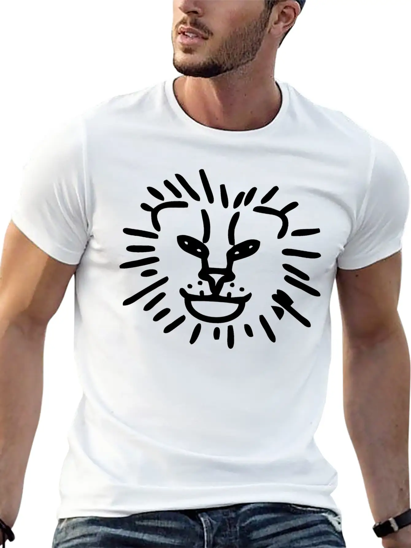 Simplified Lion Head Timeless Short Sleeve Tee – Comfy And Minimalist Design