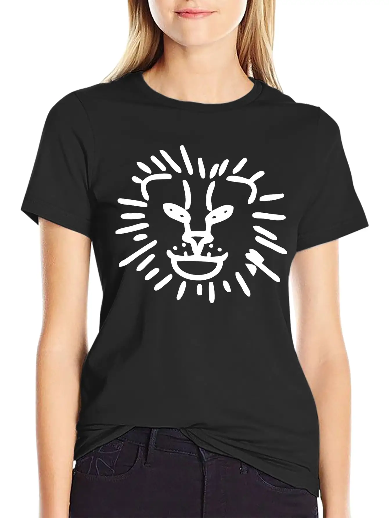 Simplified Lion Head Timeless Short Sleeve Tee – Comfy And Minimalist Design