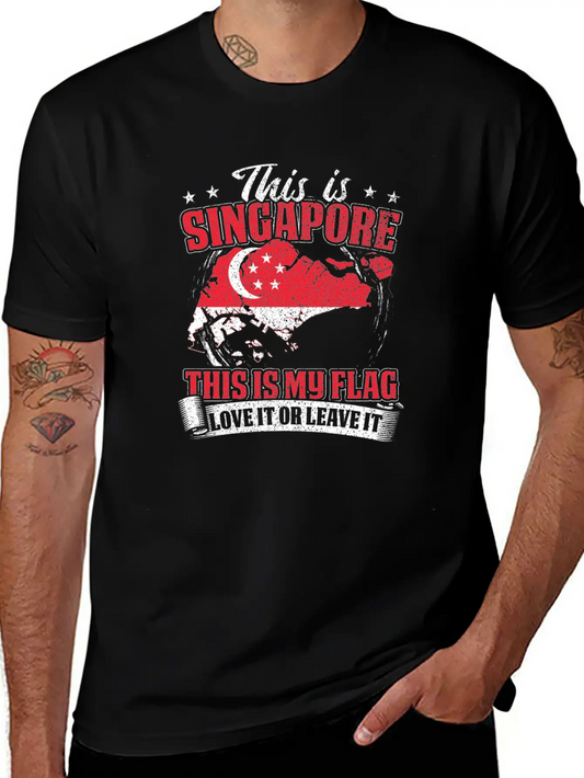 SINGAPORE FLAG Stylish Everyday T-Shirt – Unisex Basic Cotton Tee