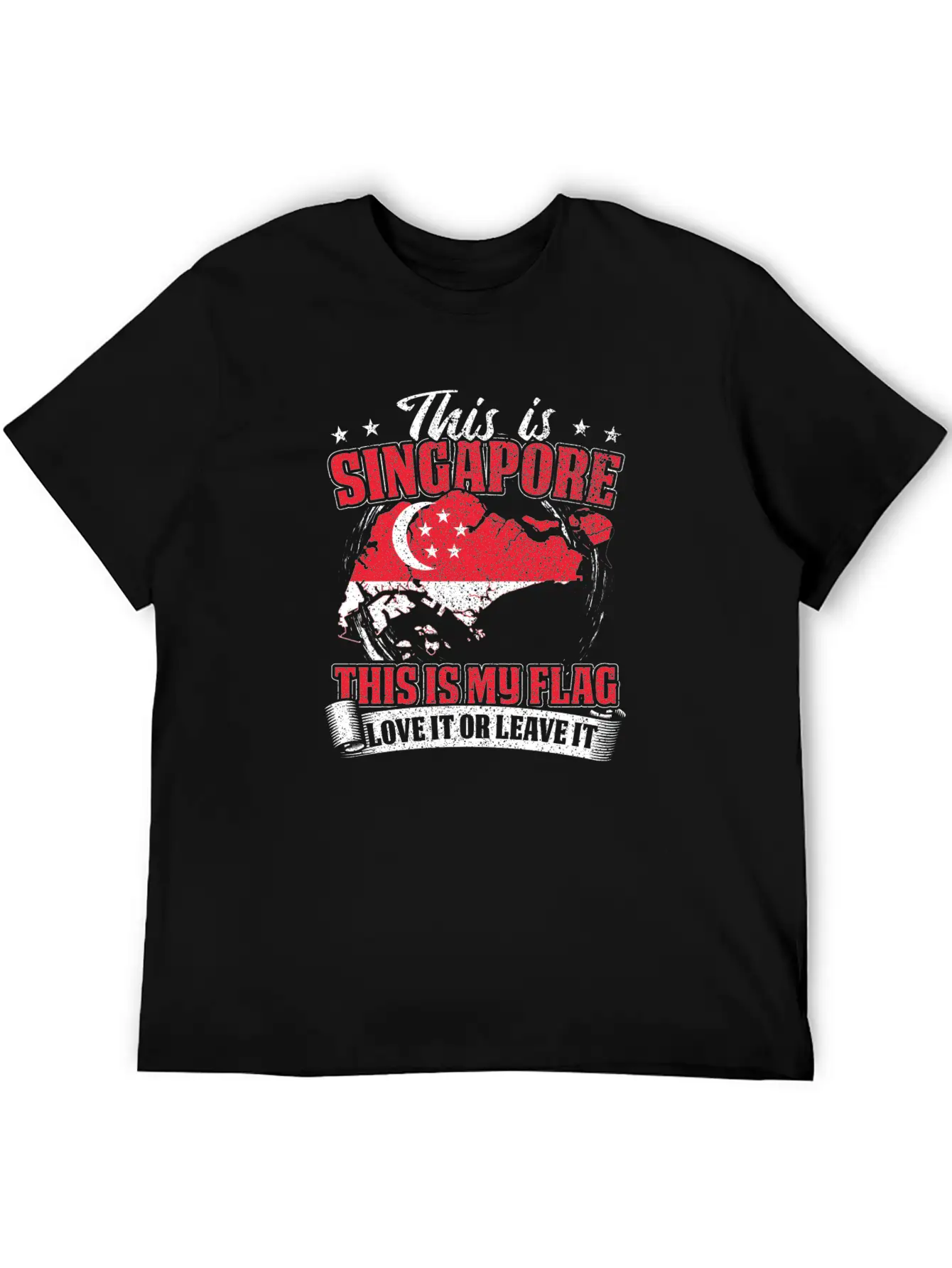 SINGAPORE FLAG Stylish Everyday T-Shirt – Unisex Basic Cotton Tee