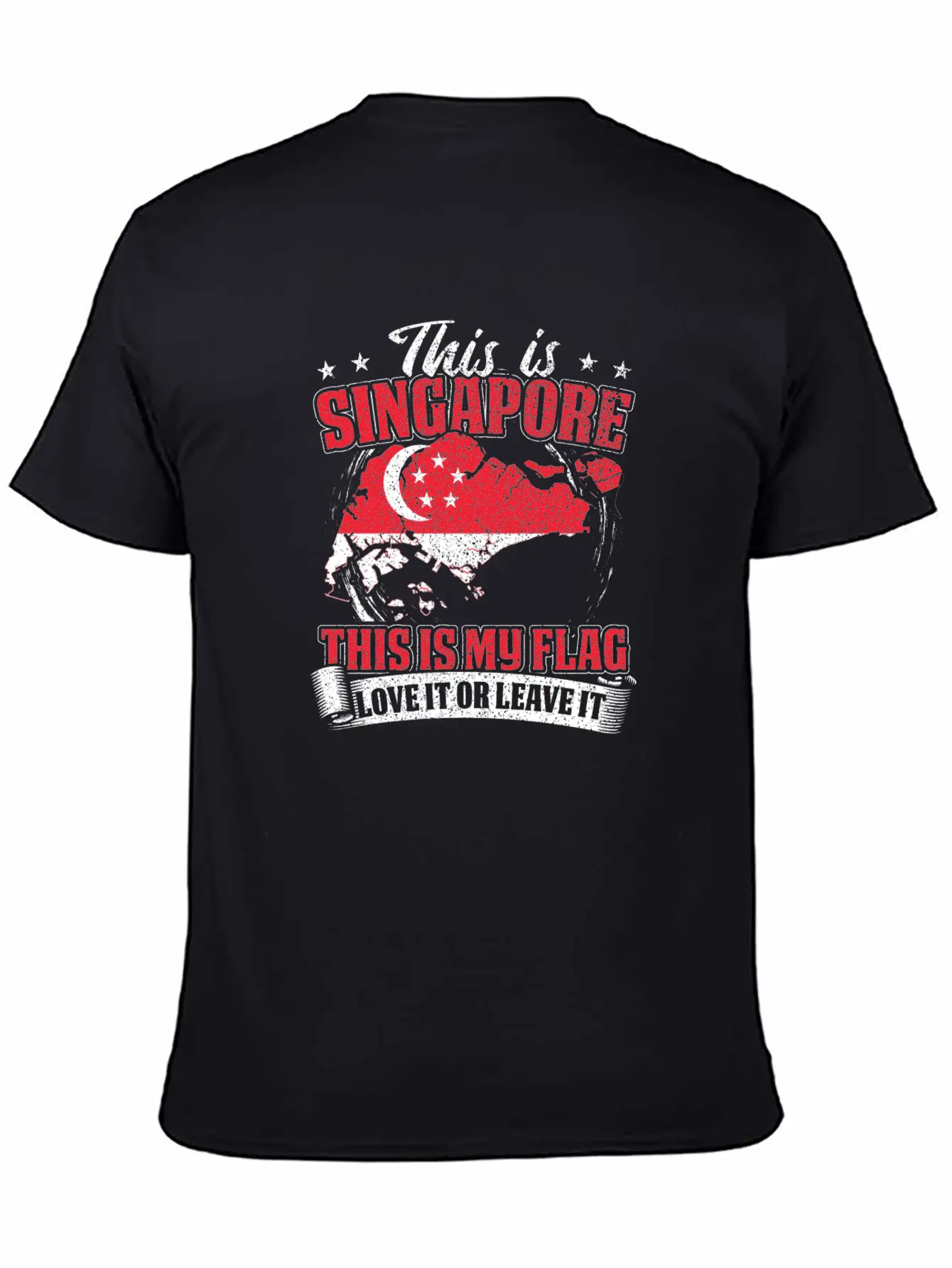 SINGAPORE FLAG Stylish Everyday T-Shirt – Unisex Basic Cotton Tee
