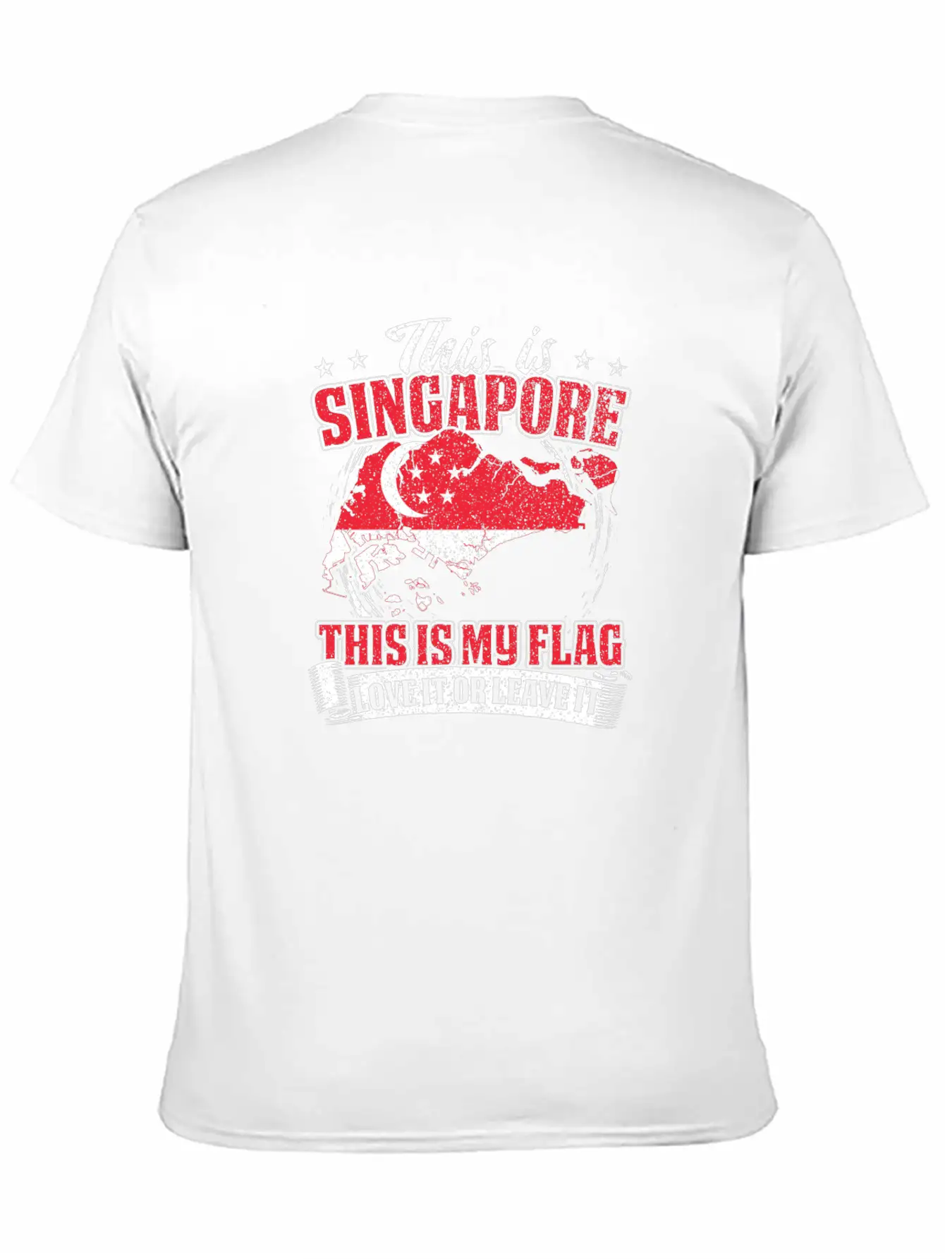 SINGAPORE FLAG Stylish Everyday T-Shirt – Unisex Basic Cotton Tee