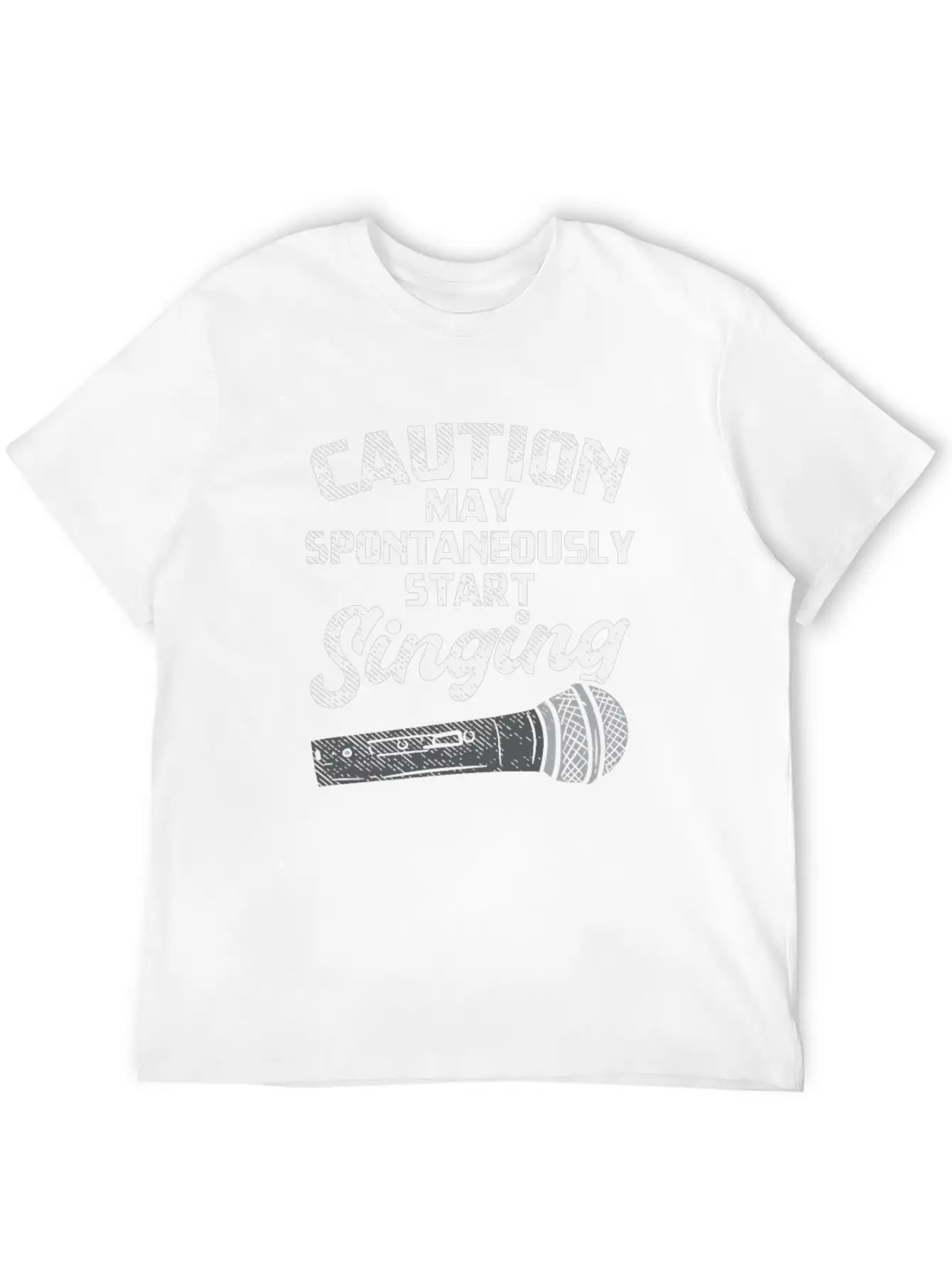 Singer Caution May Spontaneously Start Singing Stylish Everyday T-Shirt – Unisex Basic Cotton Tee