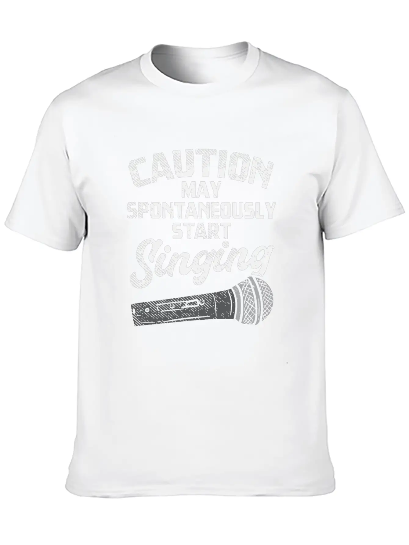 Singer Caution May Spontaneously Start Singing Stylish Everyday T-Shirt – Unisex Basic Cotton Tee