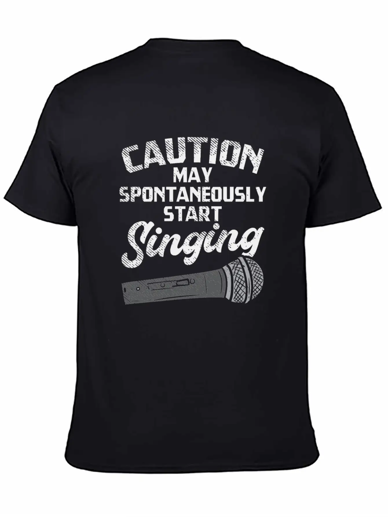 Singer Caution May Spontaneously Start Singing Stylish Everyday T-Shirt – Unisex Basic Cotton Tee
