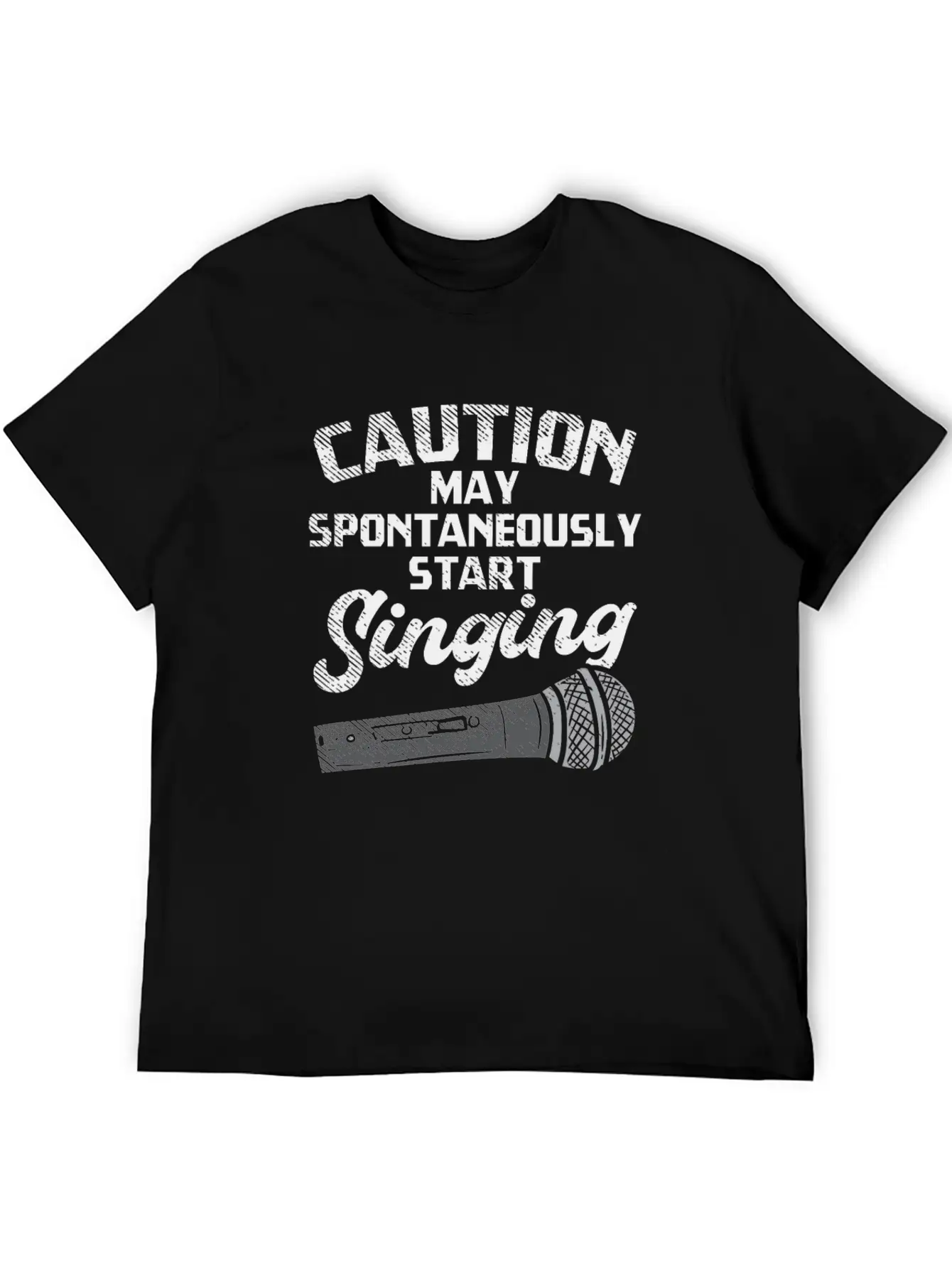 Singer Caution May Spontaneously Start Singing Stylish Everyday T-Shirt – Unisex Basic Cotton Tee