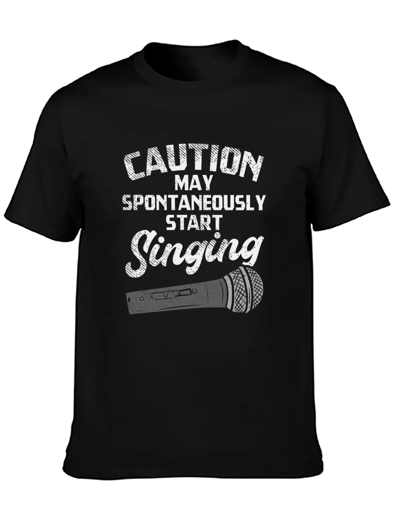 Singer Caution May Spontaneously Start Singing Stylish Everyday T-Shirt – Unisex Basic Cotton Tee