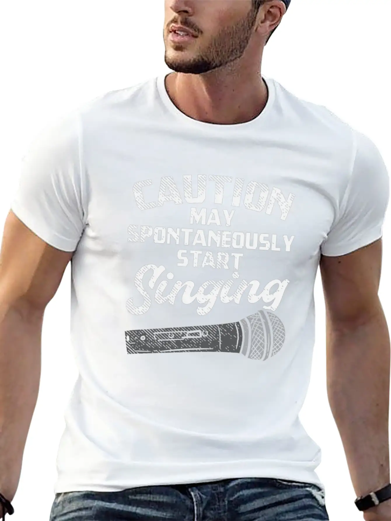 Singer Caution May Spontaneously Start Singing Stylish Everyday T-Shirt – Unisex Basic Cotton Tee