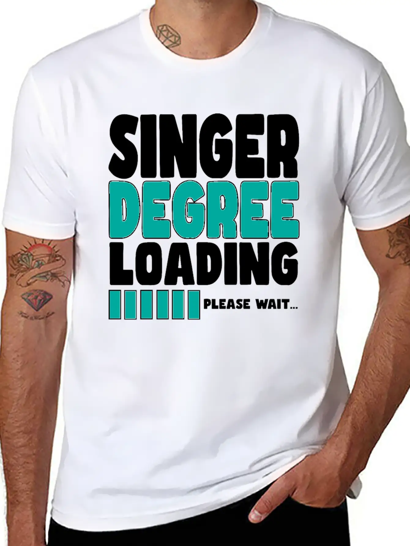 Singer Degree Loading Stylish Everyday T-Shirt – Unisex Basic Cotton Tee