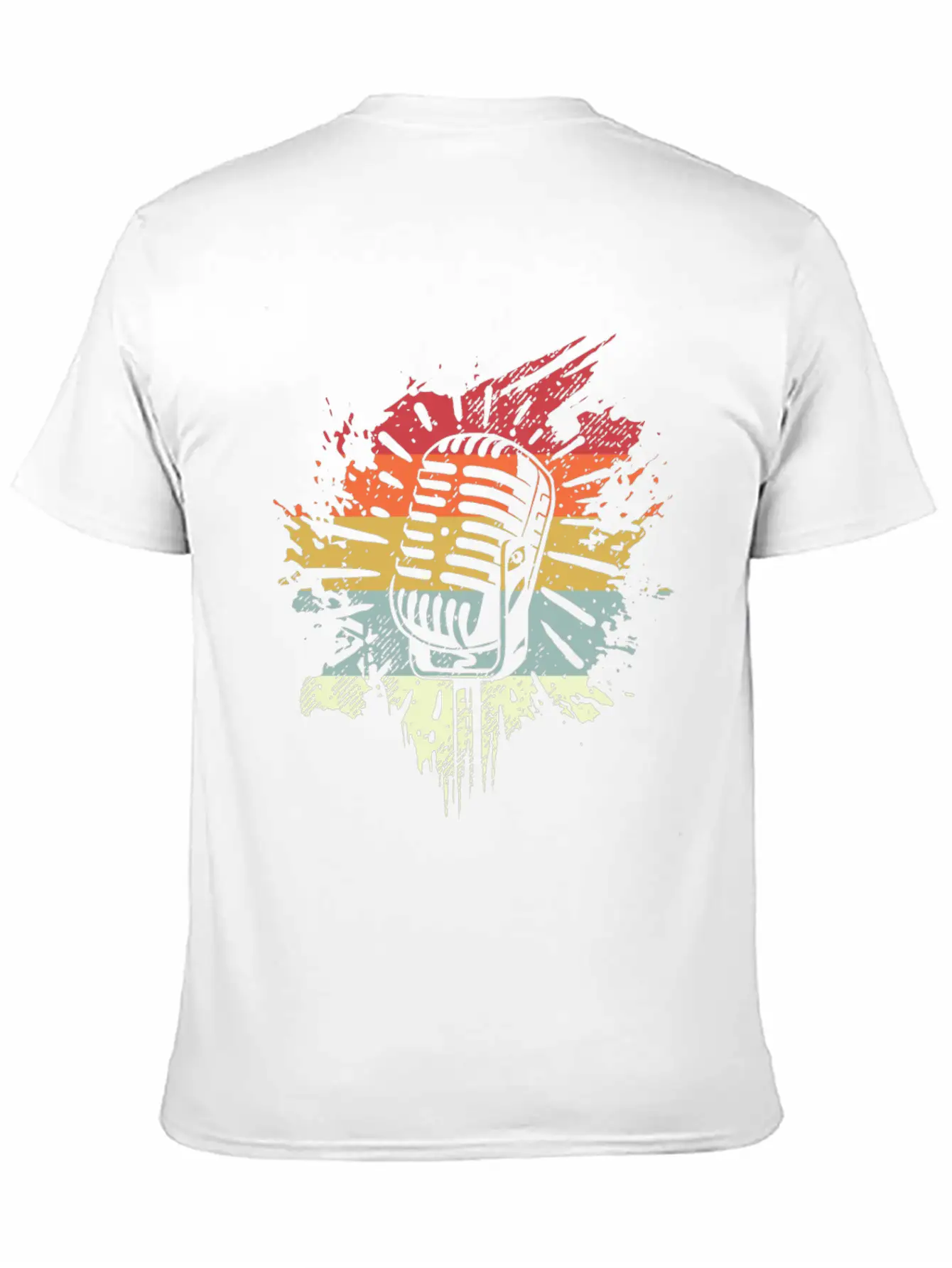 Singer Vocalist Musician Microphonene Retro Mic Relaxed Everyday Tee – Lightweight And Durable Cotton
