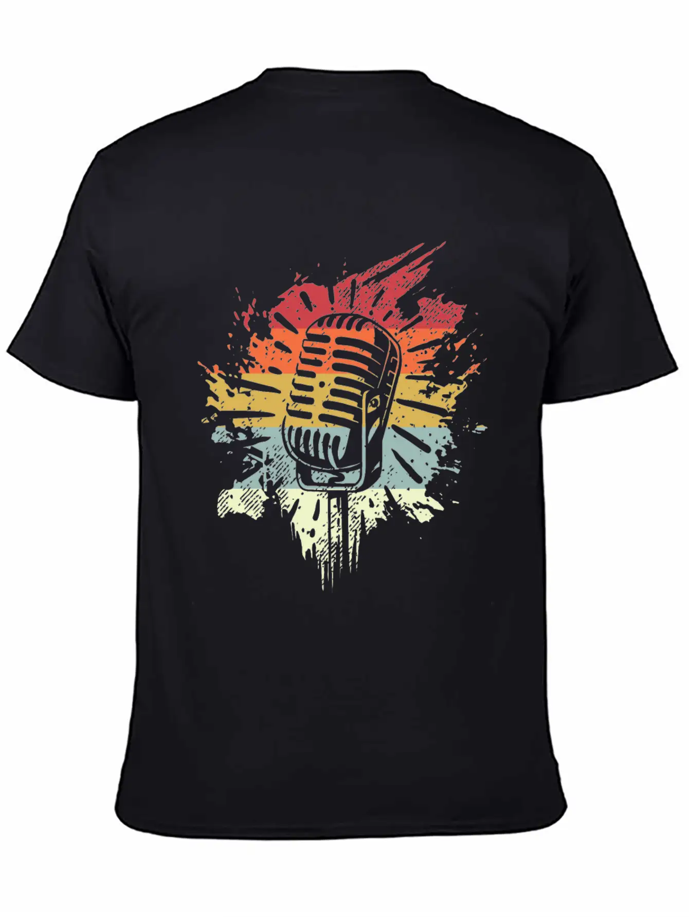 Singer Vocalist Musician Microphonene Retro Mic Relaxed Everyday Tee – Lightweight And Durable Cotton