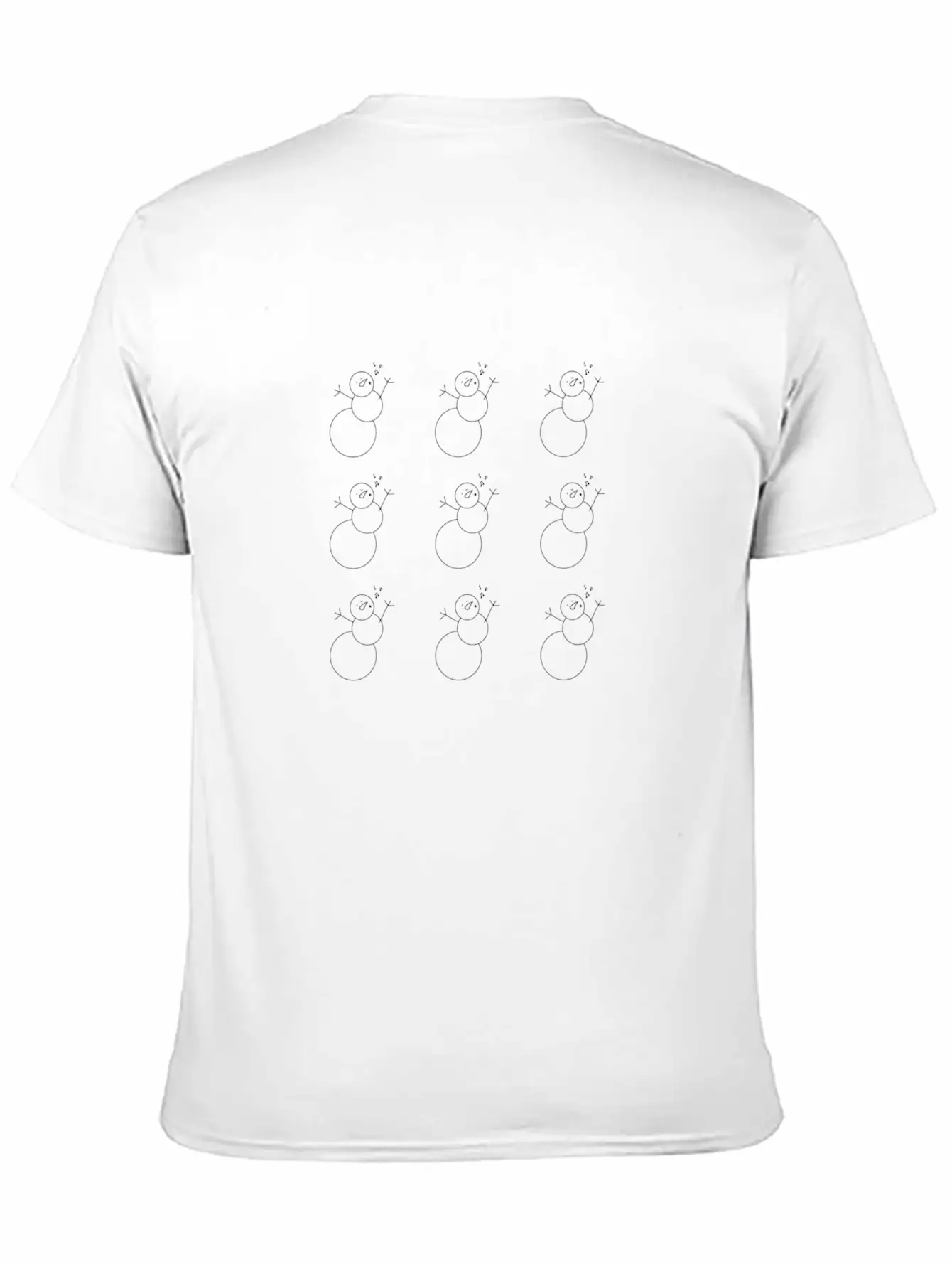 Singing Snowman Unisex Short Sleeve Soft Cotton T-Shirt – Casual Everyday Wear