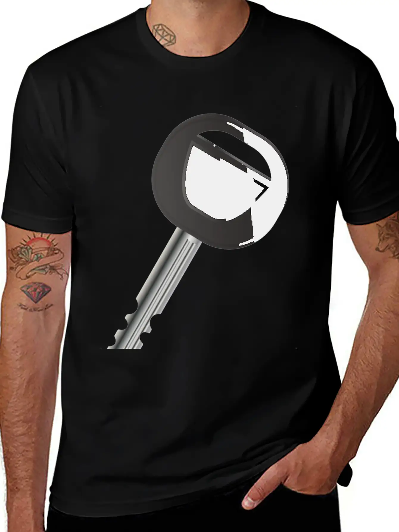 Single Car Key For Automobile Fans Unisex Short Sleeve Soft Cotton T-Shirt – Casual Everyday Wear