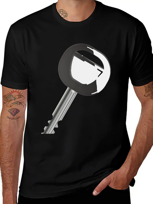 Single Car Key For Automobile Fans Unisex Short Sleeve Soft Cotton T-Shirt – Casual Everyday Wear