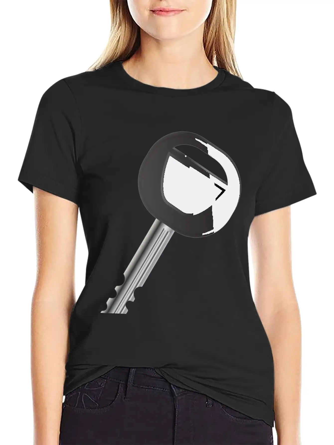 Single Car Key For Automobile Fans Unisex Short Sleeve Soft Cotton T-Shirt – Casual Everyday Wear