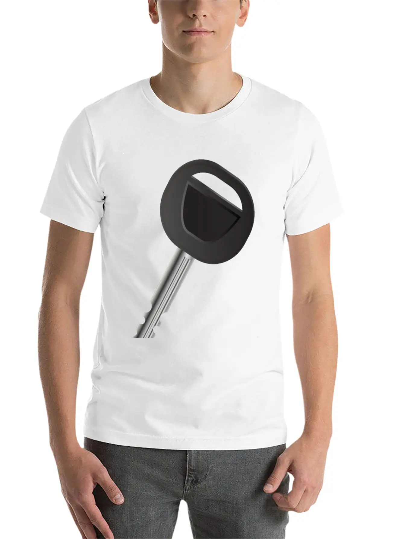 Single Car Key For Automobile Fans Unisex Short Sleeve Soft Cotton T-Shirt – Casual Everyday Wear