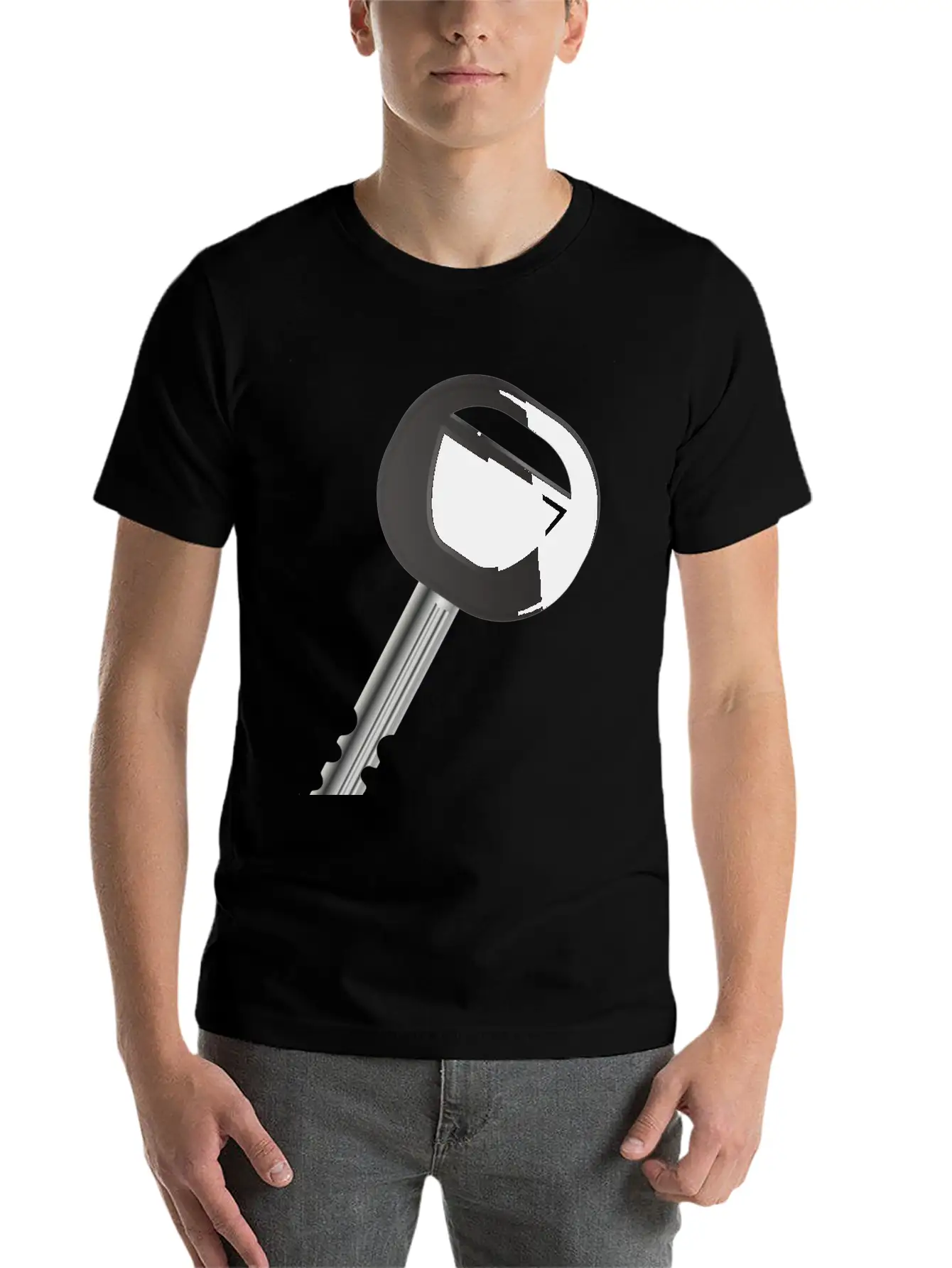 Single Car Key For Automobile Fans Unisex Short Sleeve Soft Cotton T-Shirt – Casual Everyday Wear