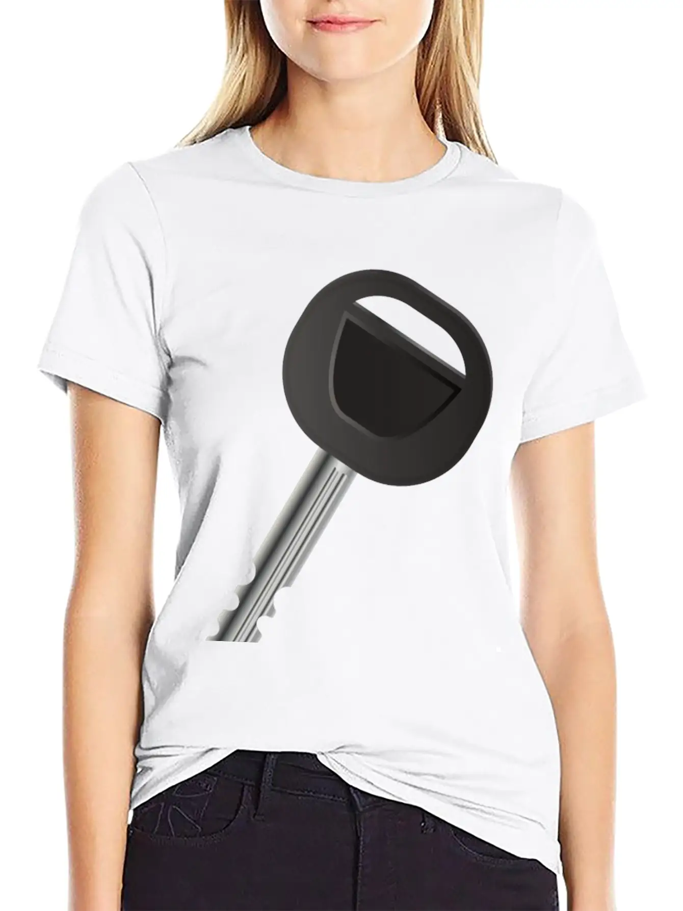 Single Car Key For Automobile Fans Unisex Short Sleeve Soft Cotton T-Shirt – Casual Everyday Wear