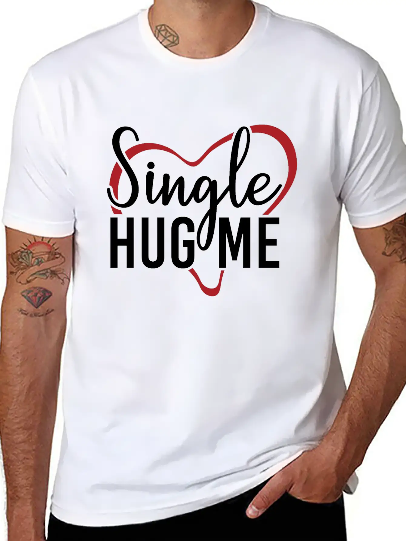Single Hug Me Relationship Status Funny Gift Idea Timeless Short Sleeve Tee – Comfy And Minimalist Design