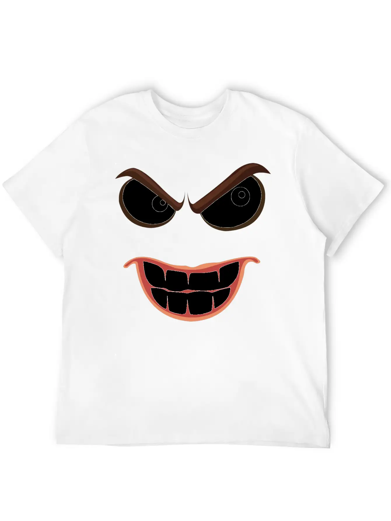 Sinister Smiley Face Essential Unisex Summer Tee – Soft Cotton Casual Fit