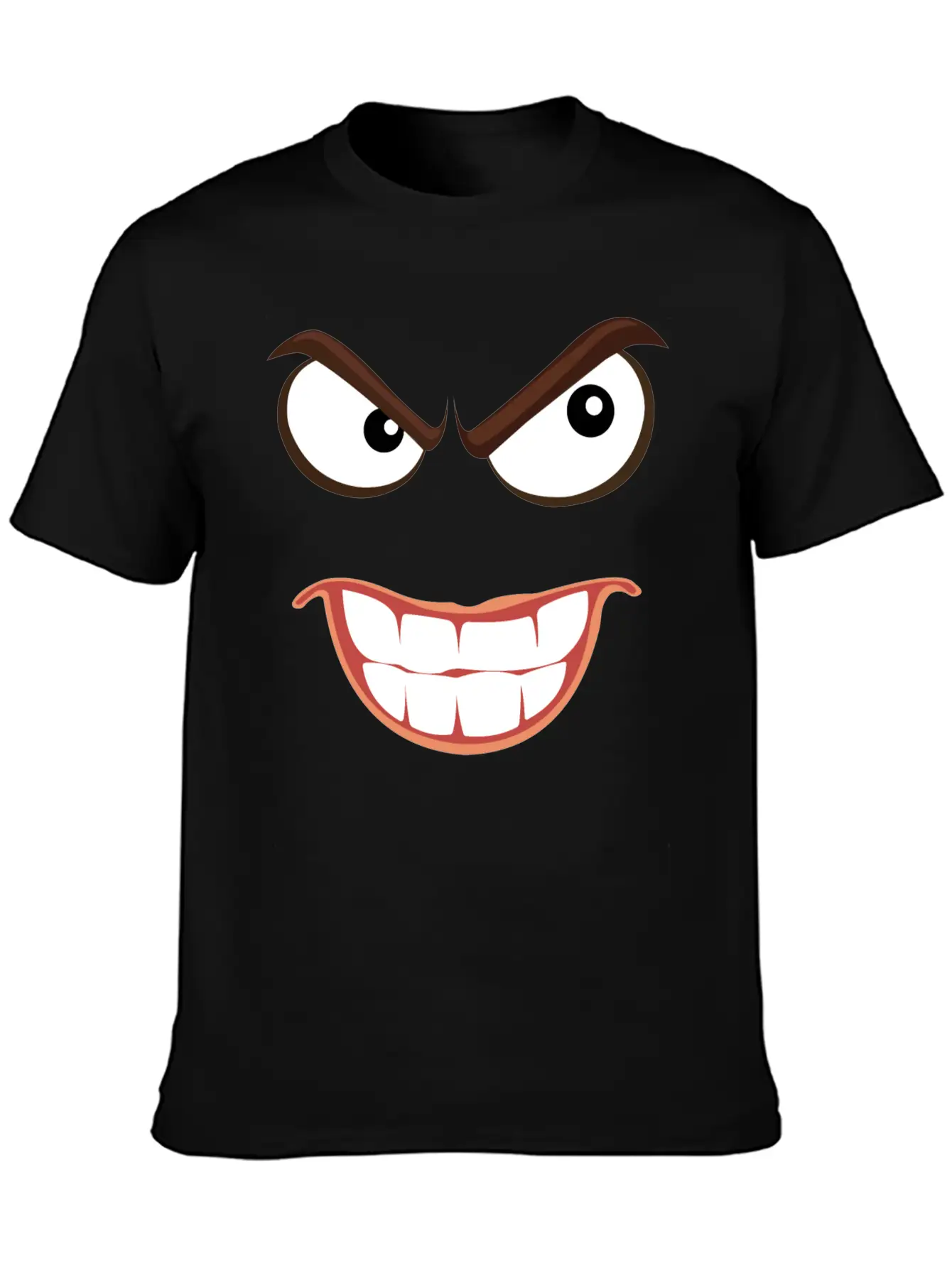 Sinister Smiley Face Essential Unisex Summer Tee – Soft Cotton Casual Fit