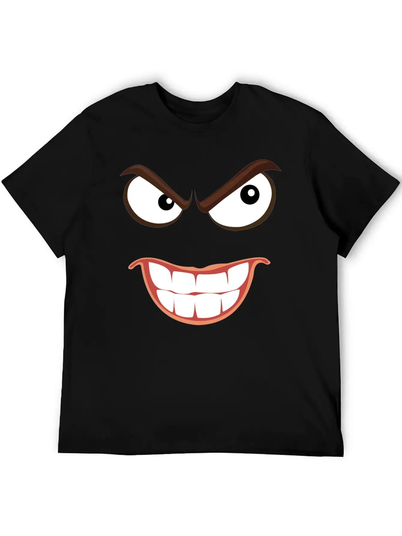Sinister Smiley Face Essential Unisex Summer Tee – Soft Cotton Casual Fit