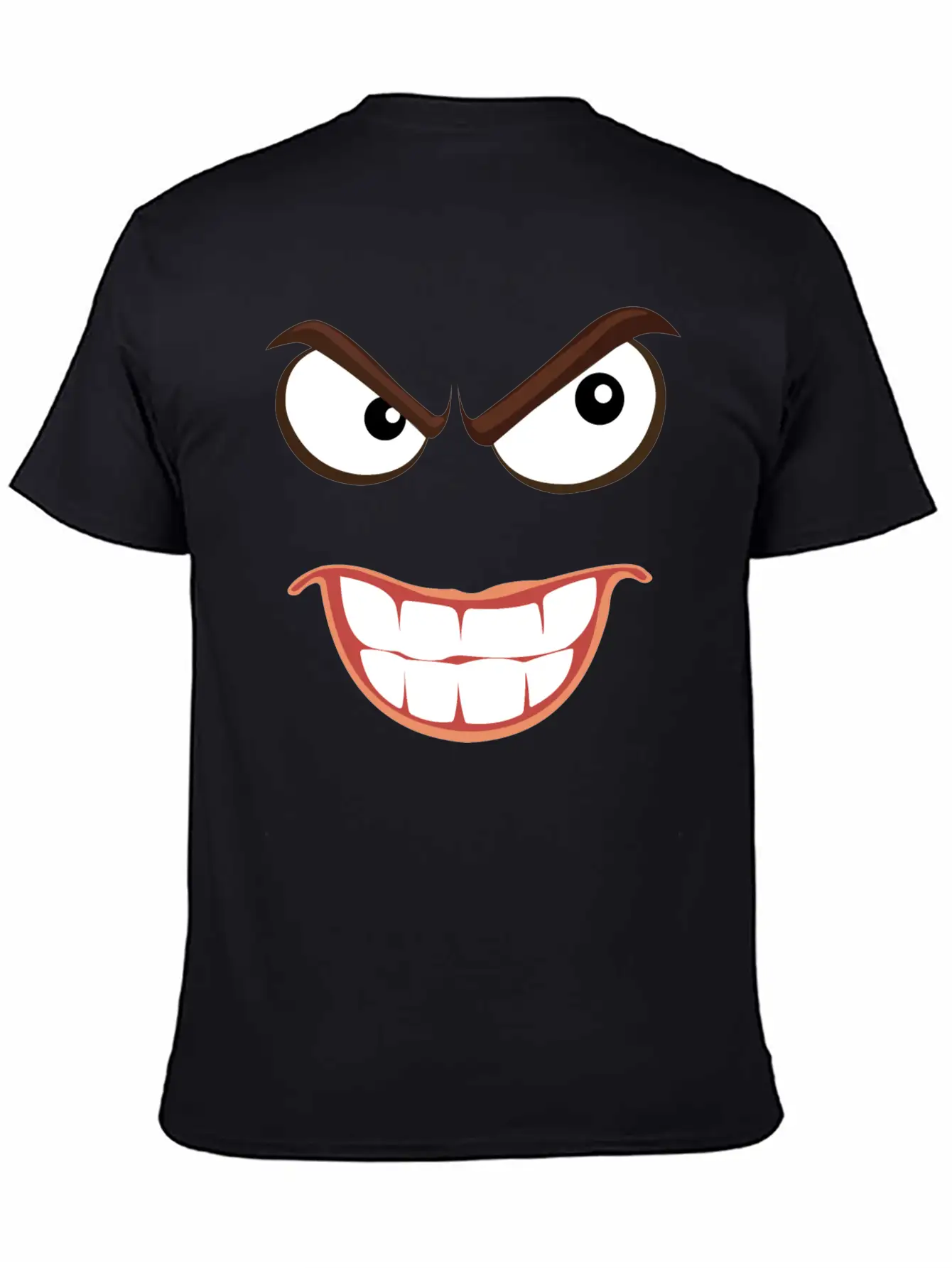Sinister Smiley Face Essential Unisex Summer Tee – Soft Cotton Casual Fit