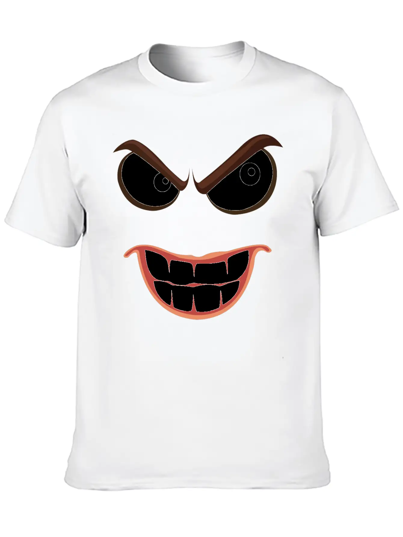 Sinister Smiley Face Essential Unisex Summer Tee – Soft Cotton Casual Fit