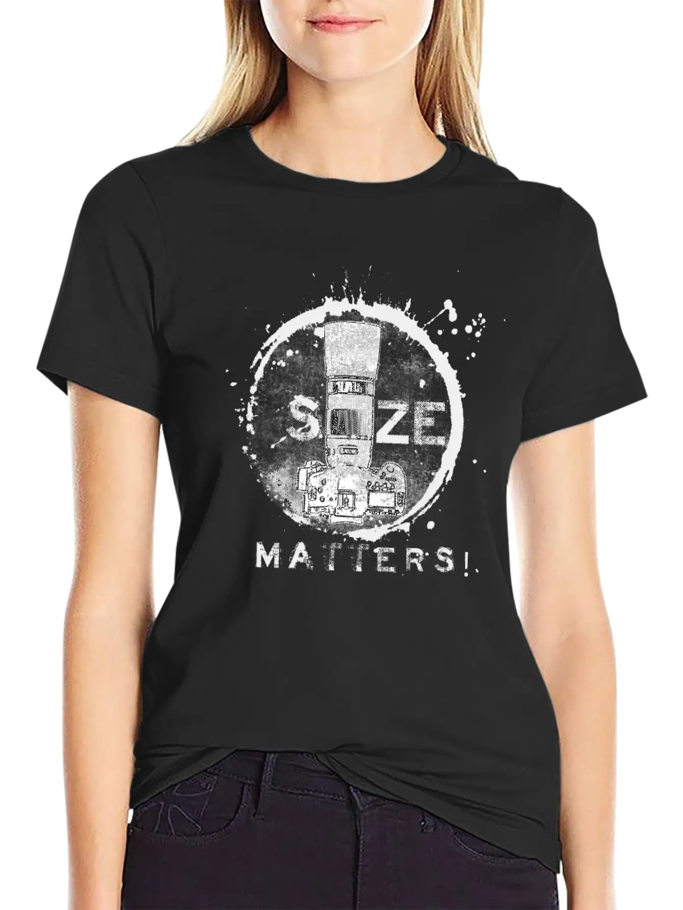 Size Matters In Black Unisex Short Sleeve Soft Cotton T-Shirt – Casual Everyday Wear