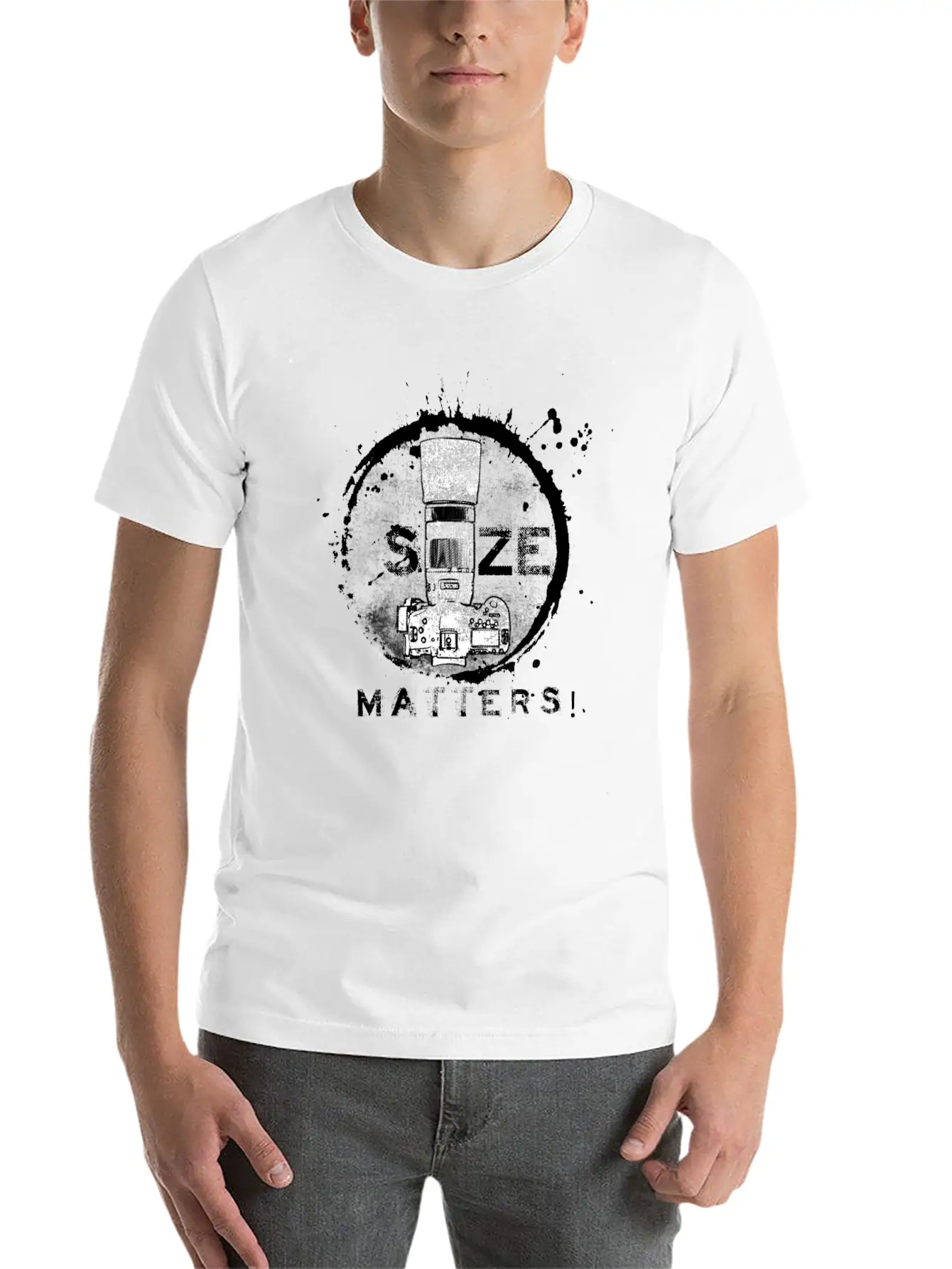 Size Matters In Black Unisex Short Sleeve Soft Cotton T-Shirt – Casual Everyday Wear