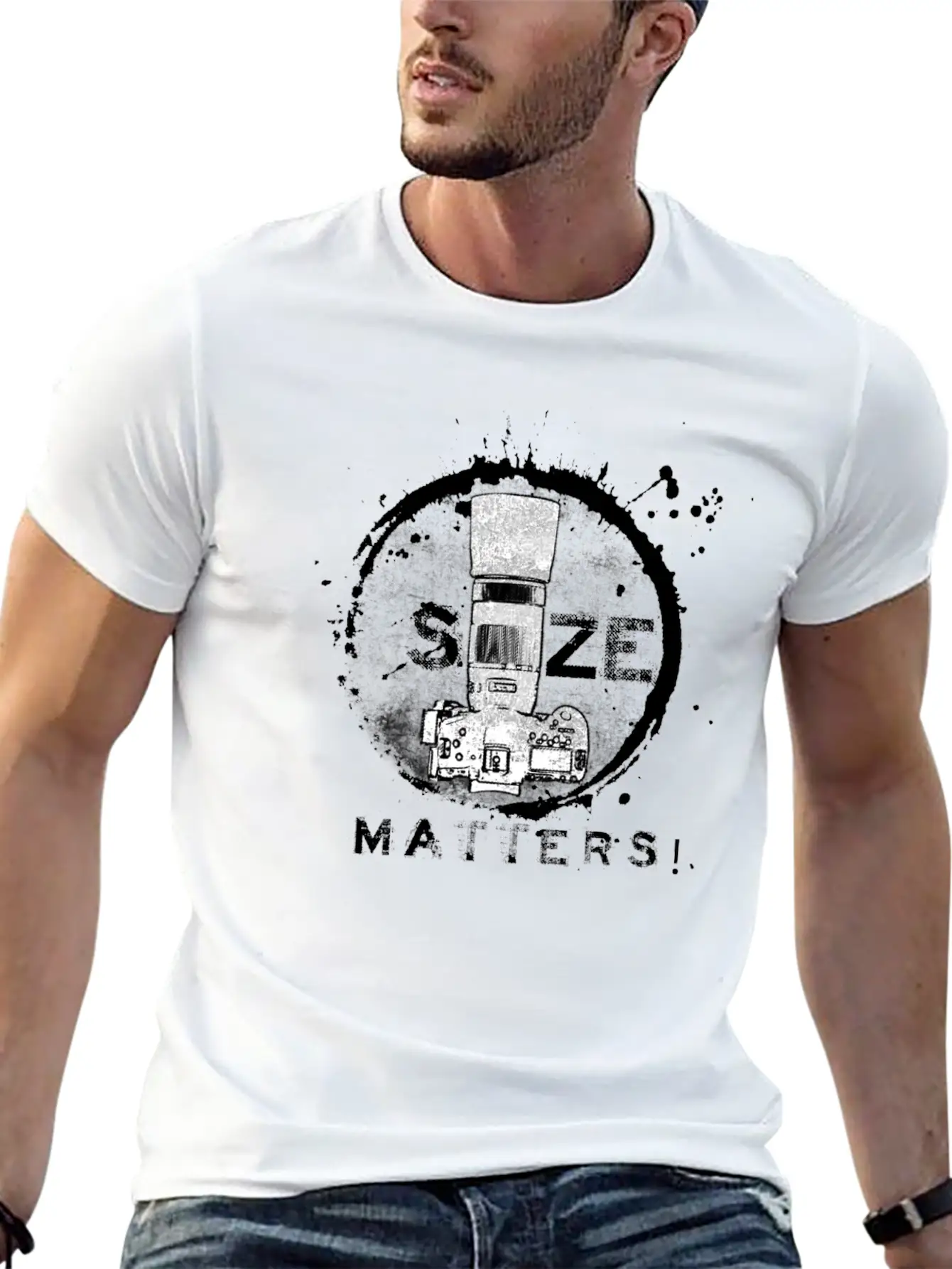 Size Matters In Black Unisex Short Sleeve Soft Cotton T-Shirt – Casual Everyday Wear