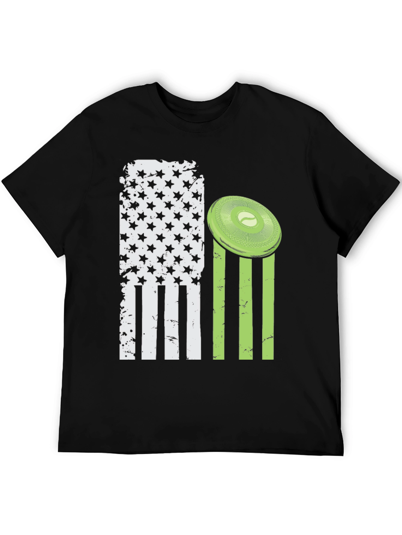Patriotic Disc Golf T-Shirt - American Flag Design
