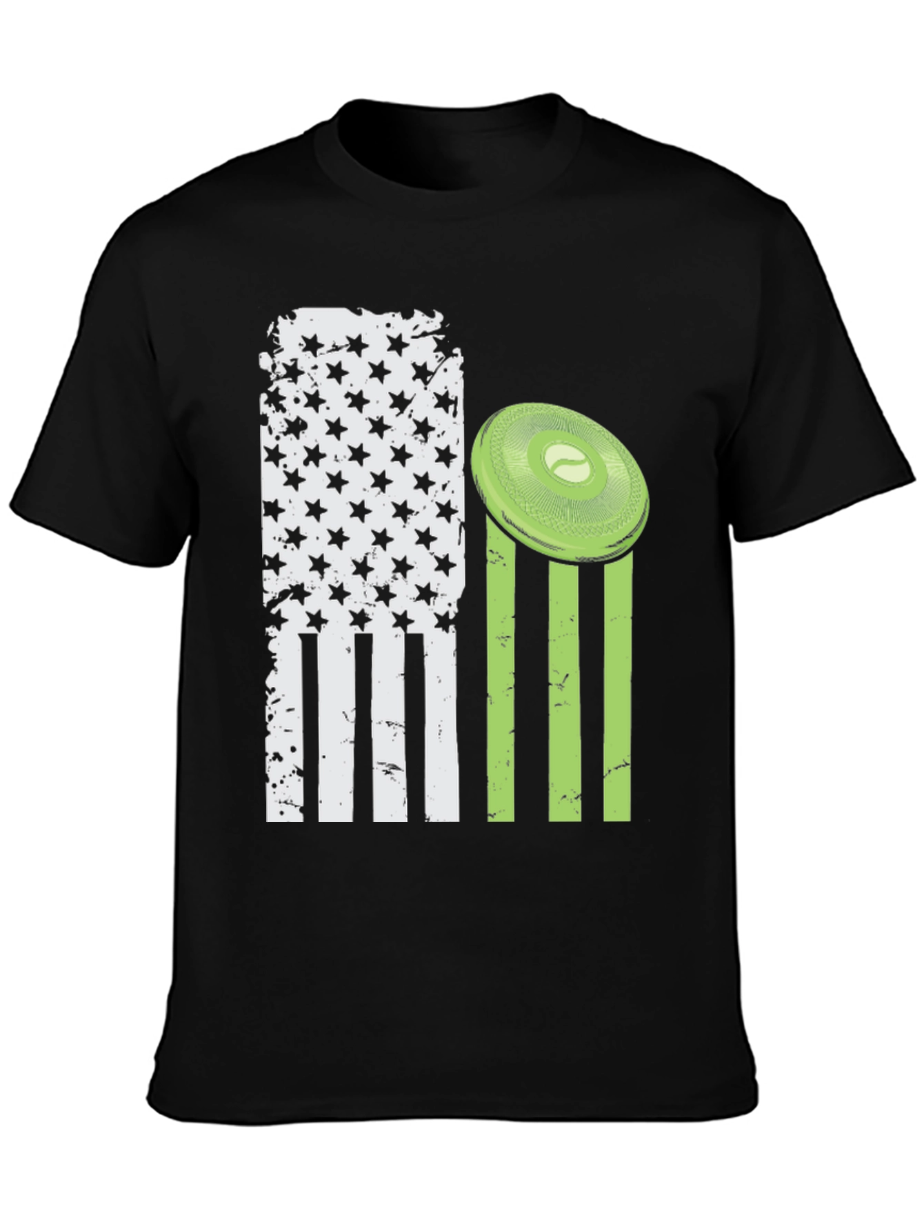 Patriotic Disc Golf T-Shirt - American Flag Design