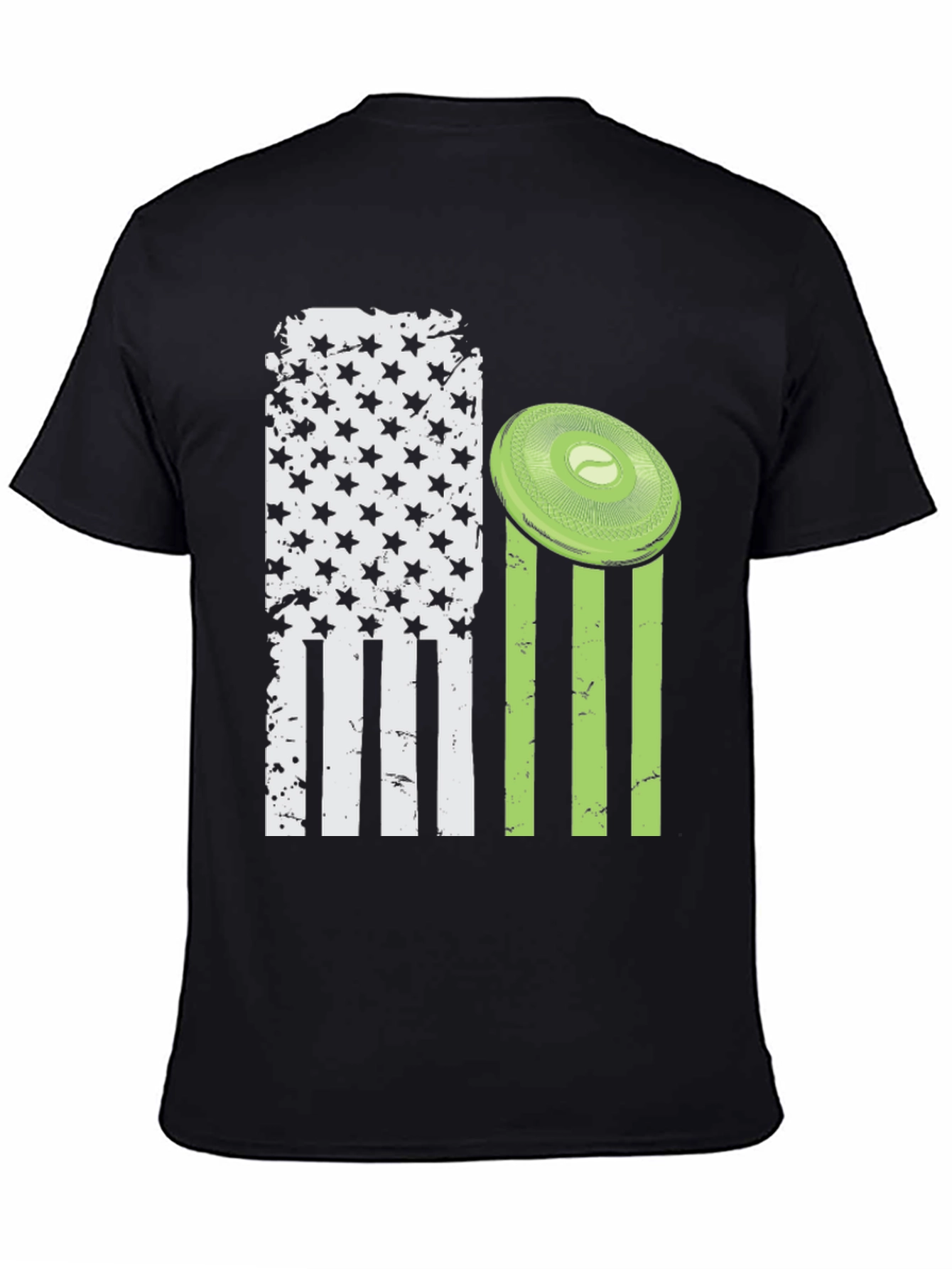Patriotic Disc Golf T-Shirt - American Flag Design