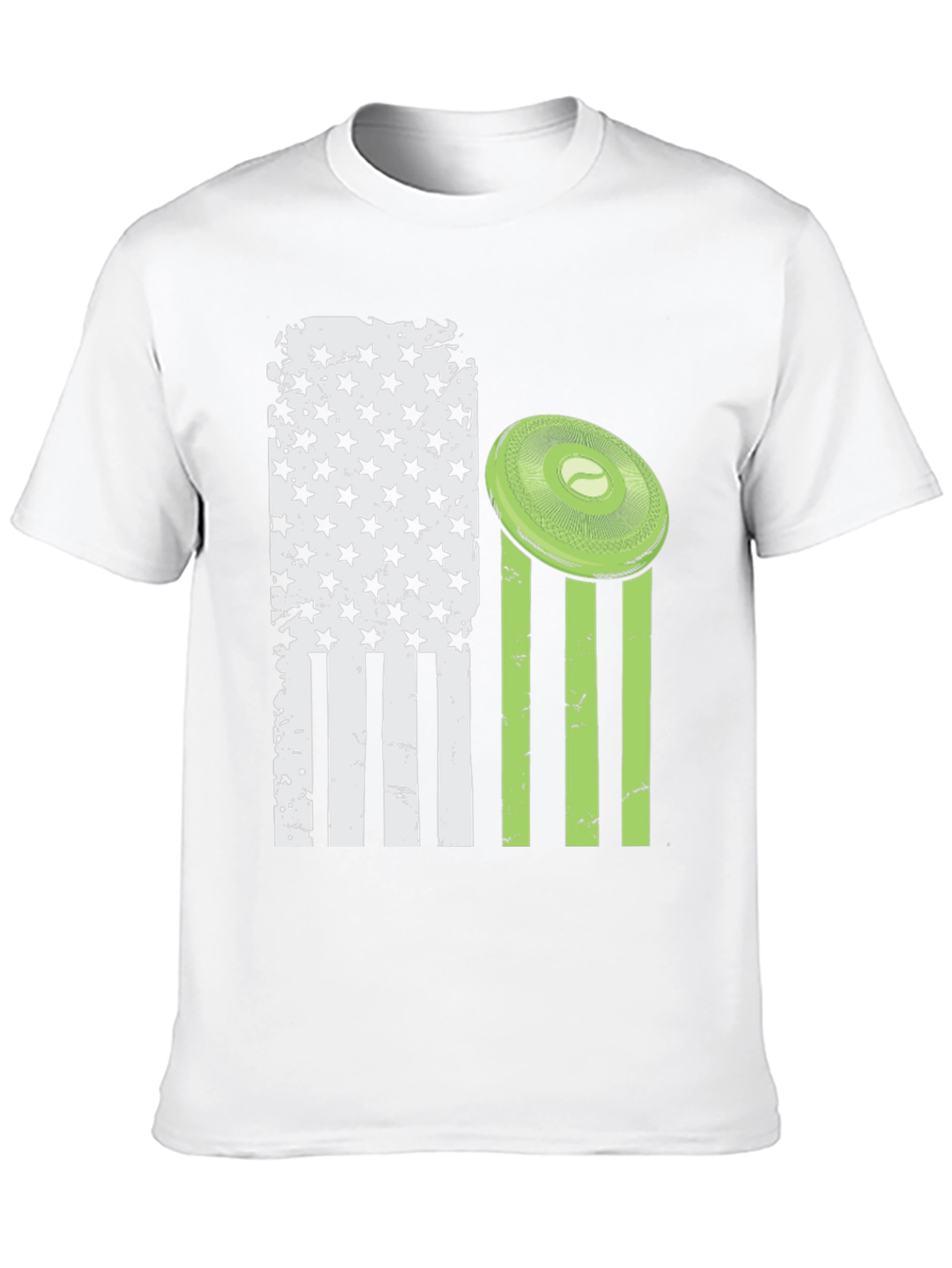Patriotic Disc Golf T-Shirt - American Flag Design