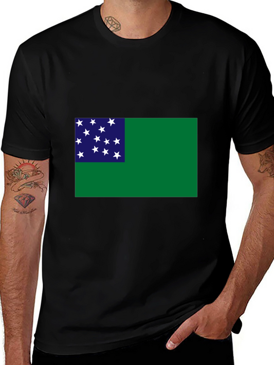 Oregon Pioneer Flag Graphic Tee - Black Cotton Blend