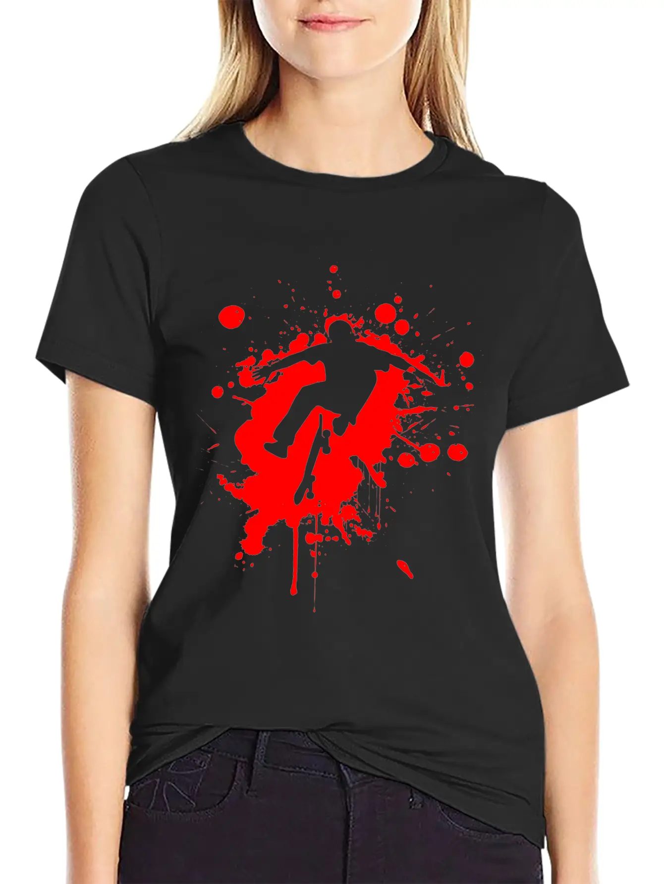 SK8 Is GR8 - Red Splash Basic Graphic T-Shirt – Daily Comfort In Soft Cotton