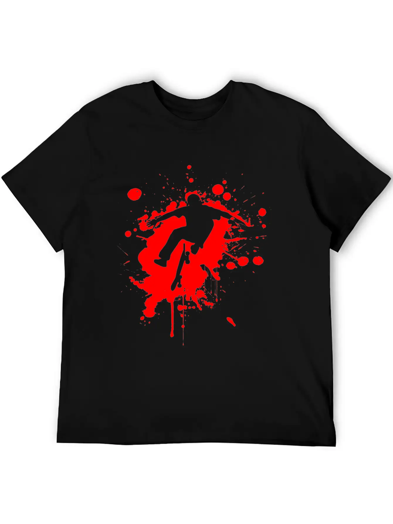 SK8 Is GR8 - Red Splash Basic Graphic T-Shirt – Daily Comfort In Soft Cotton