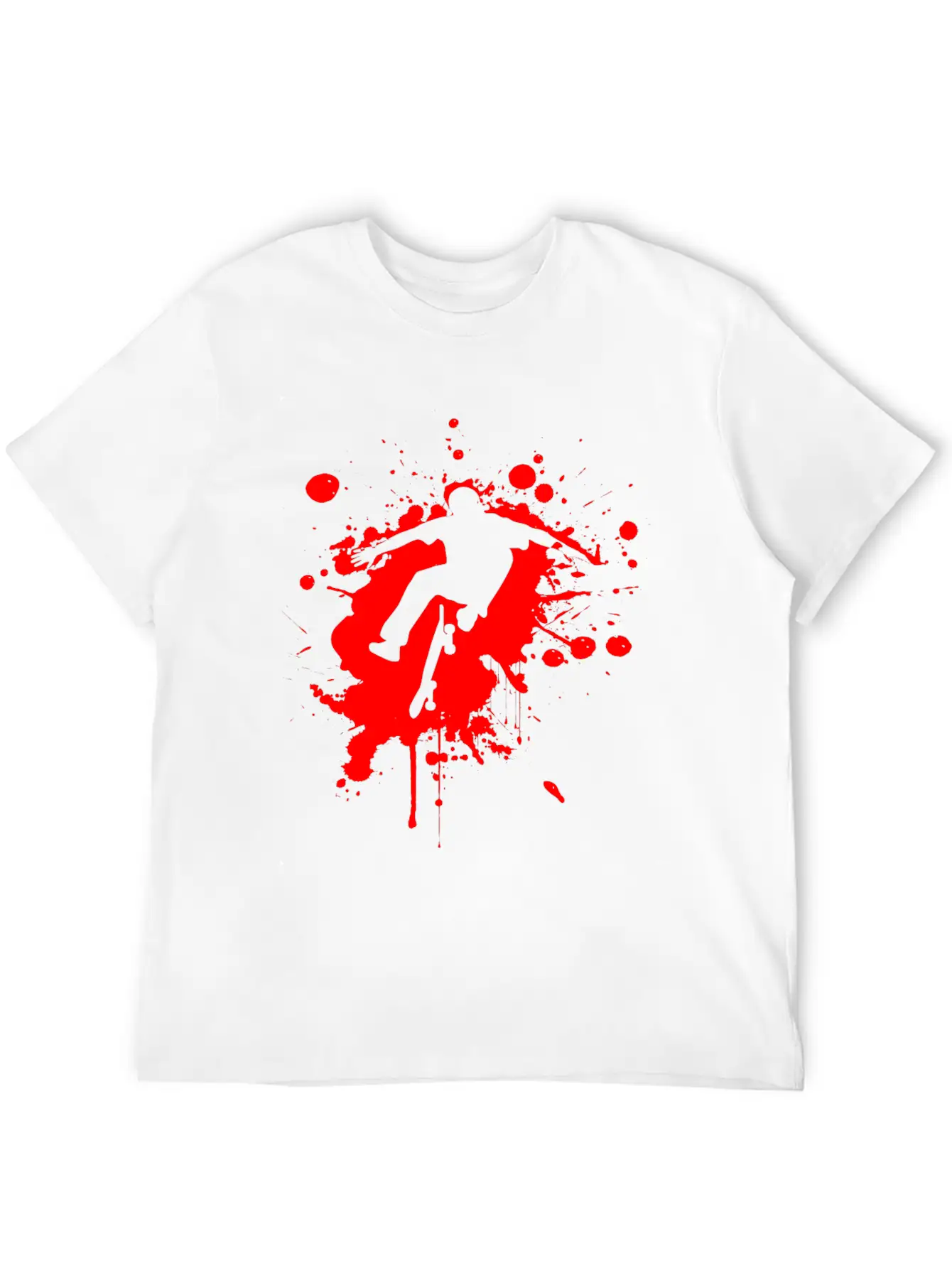 SK8 Is GR8 - Red Splash Basic Graphic T-Shirt – Daily Comfort In Soft Cotton