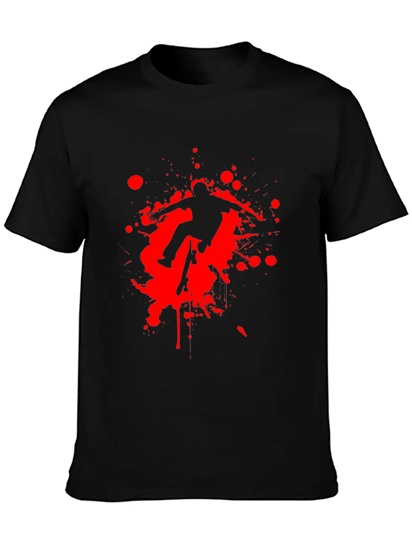 SK8 Is GR8 - Red Splash Basic Graphic T-Shirt – Daily Comfort In Soft Cotton