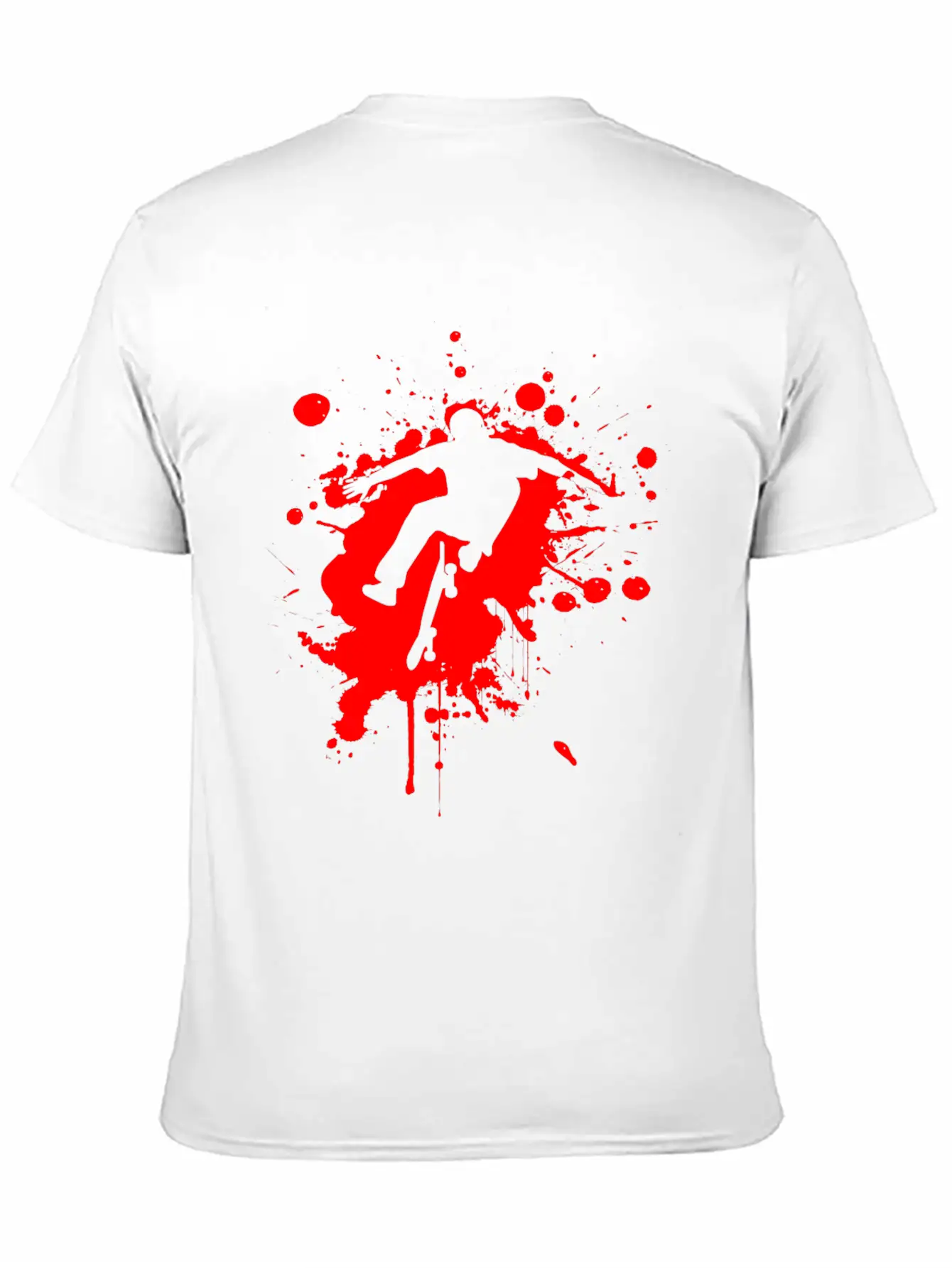 SK8 Is GR8 - Red Splash Basic Graphic T-Shirt – Daily Comfort In Soft Cotton