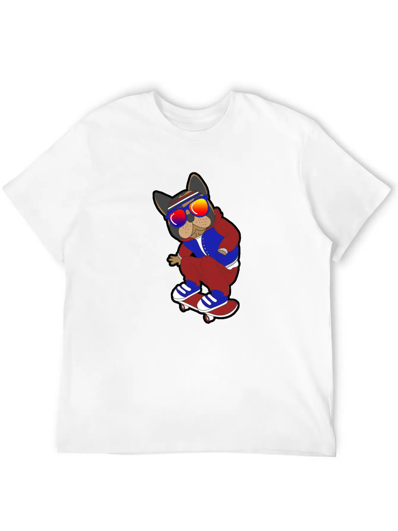 Skate Dog Comfortable Minimalist Graphic Tee – Summer Style Essential