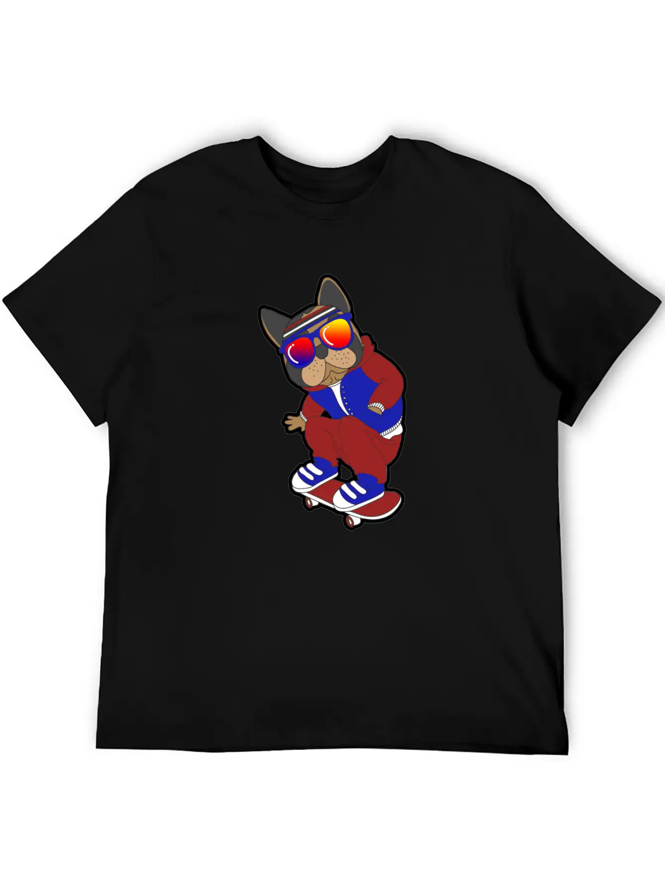 Skate Dog Comfortable Minimalist Graphic Tee – Summer Style Essential