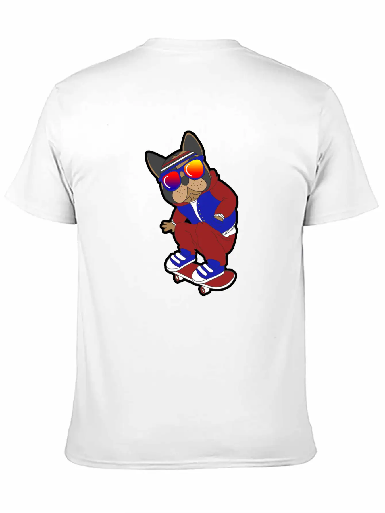 Skate Dog Comfortable Minimalist Graphic Tee – Summer Style Essential