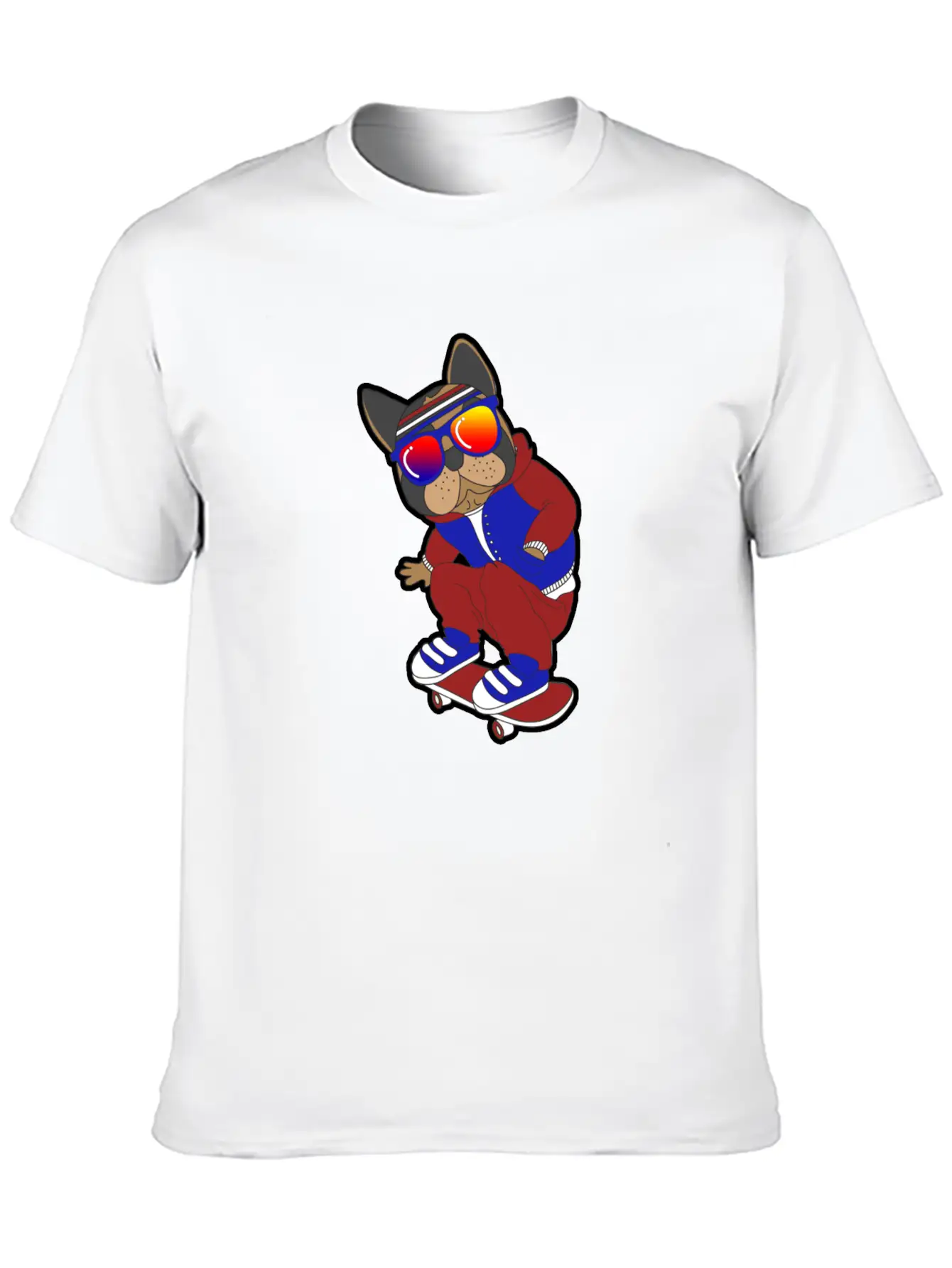 Skate Dog Comfortable Minimalist Graphic Tee – Summer Style Essential