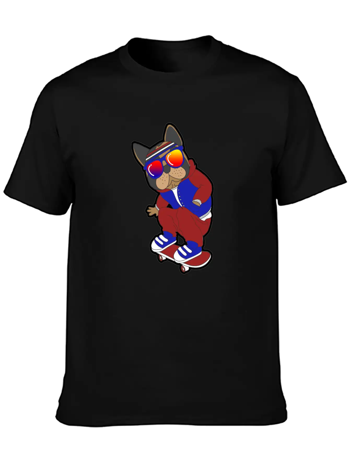 Skate Dog Comfortable Minimalist Graphic Tee – Summer Style Essential