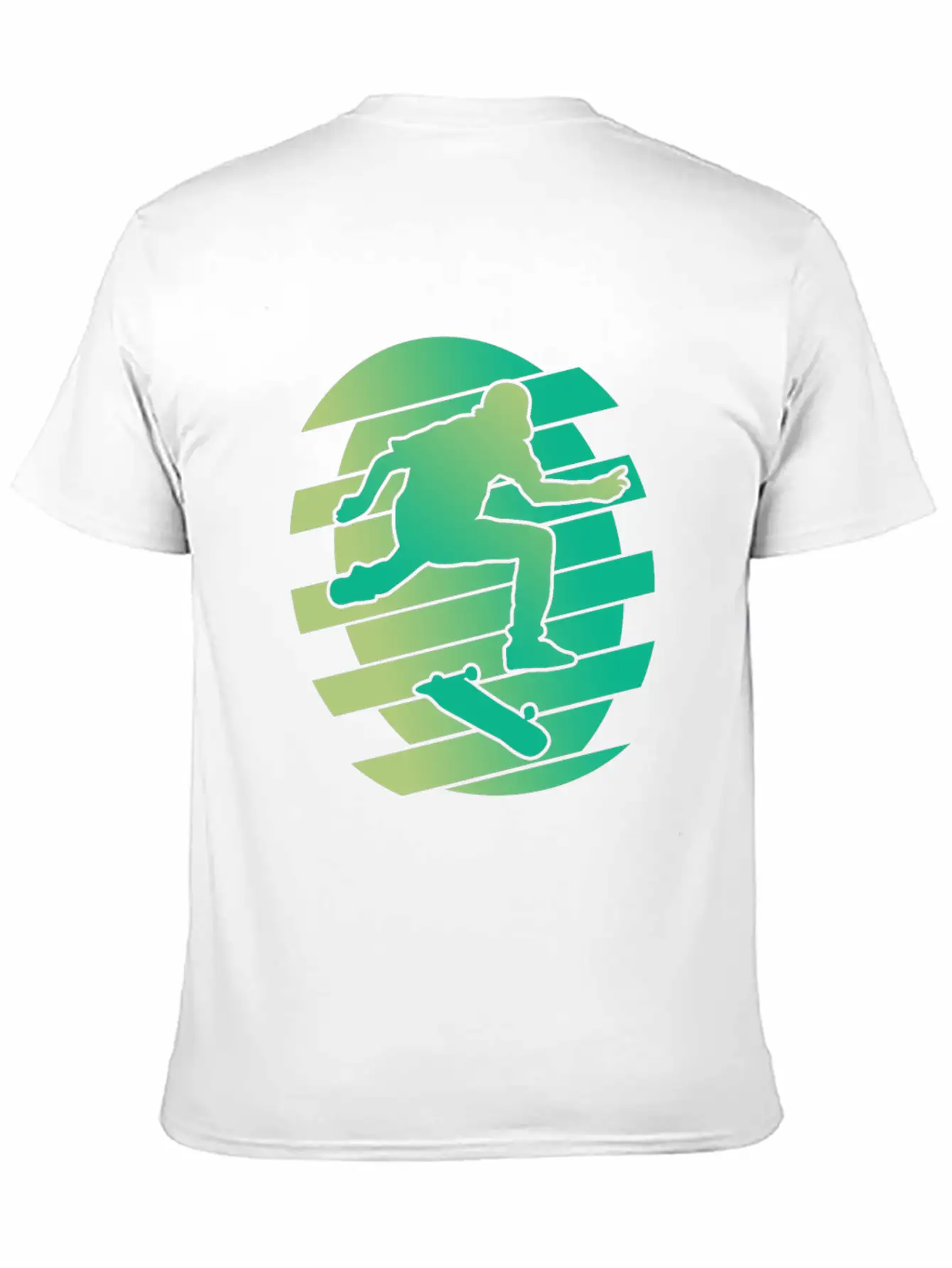 Skate Skater Skateboard Skating Green Stylish Everyday T-Shirt – Unisex Basic Cotton Tee
