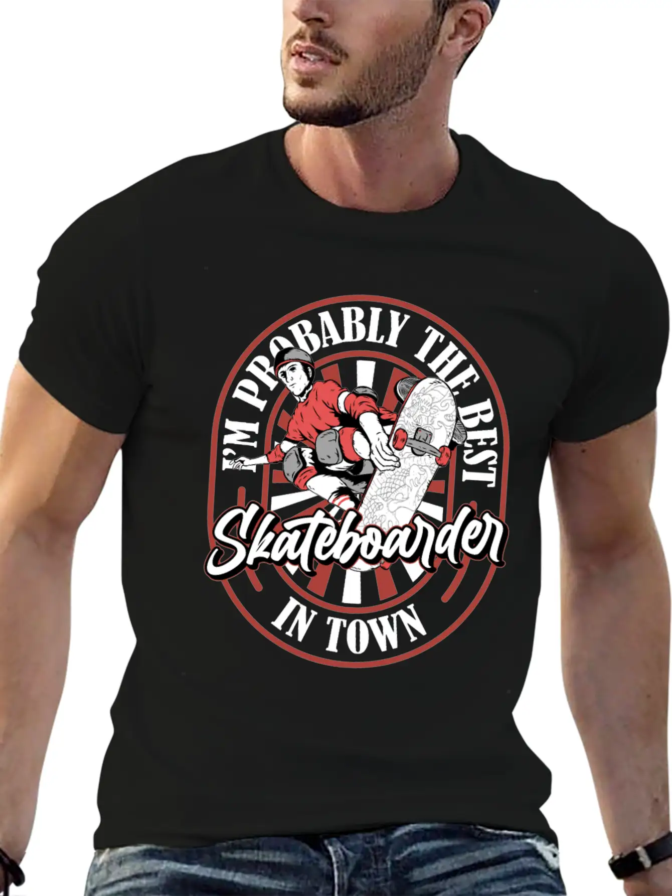 Skateboard Skater Funny Basic Graphic T-Shirt – Daily Comfort In Soft Cotton