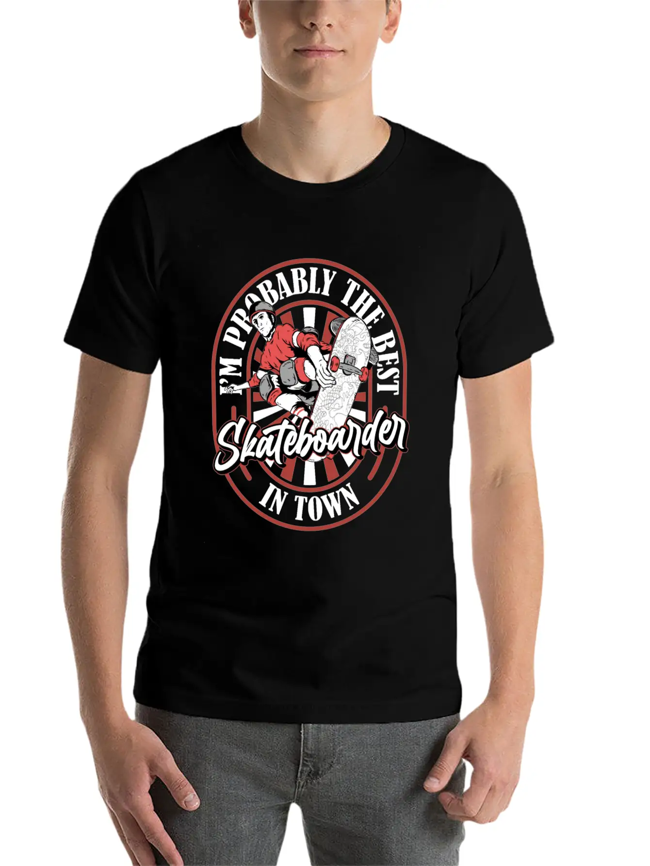 Skateboard Skater Funny Basic Graphic T-Shirt – Daily Comfort In Soft Cotton